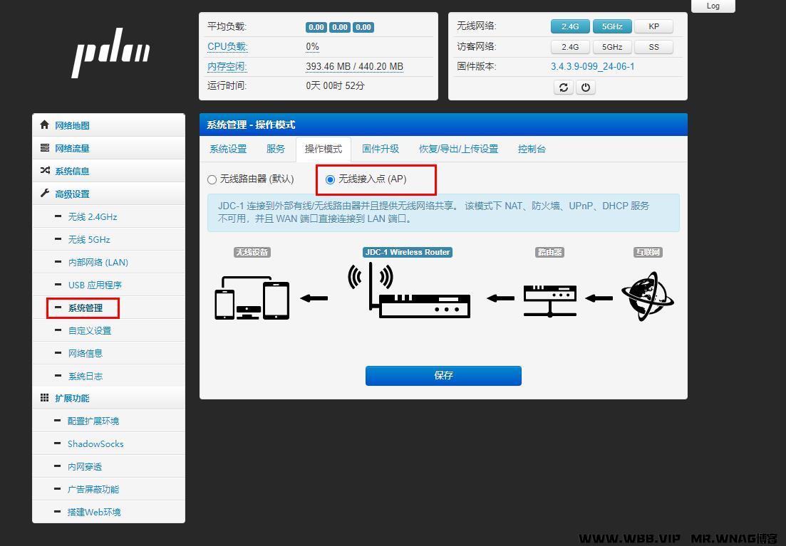 老毛子路由器怎么开启AP模式变成有线桥接